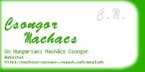 csongor machacs business card